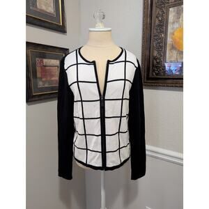 Lauren Ralph Lauren Black & White Windowpane Jacket